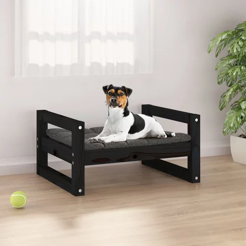  krevet za pse crni 55,5x45,5x28 cm od masivne borovine