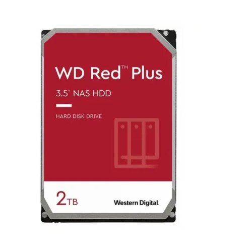 Western Digital HDD NAS WD Red Plus 2TB CMR, 3.5'', 128MB, 5400 RPM, SATA, TBW: 180 Cene