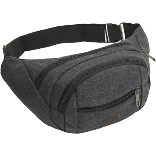 INF Moška večnamenska torbica za okoli pasu iz blaga Oxford Black, (21296767) Cene