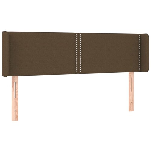  LED uzglavlje tamnosmeđe 147x16x78/88 cm od tkanine Slike