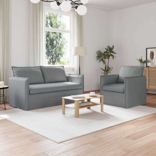 SOFA 140cm 2 pcs Svijetlo siva Metal Cijene