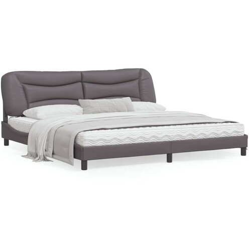  Okvir za krevet s uzglavljem sivi 200x200 cm od umjetne kože Slike