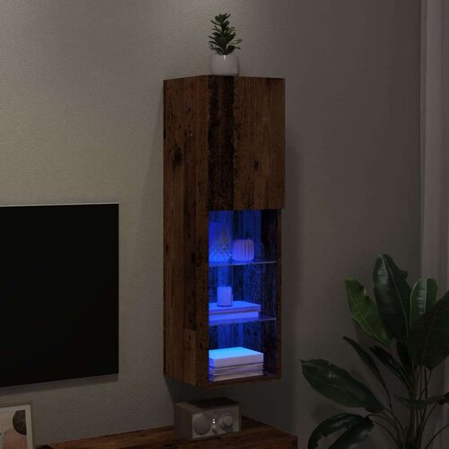 TV ormarići s LED svjetlima 2 kom boja drva 30 5x30x102 cm Cijene
