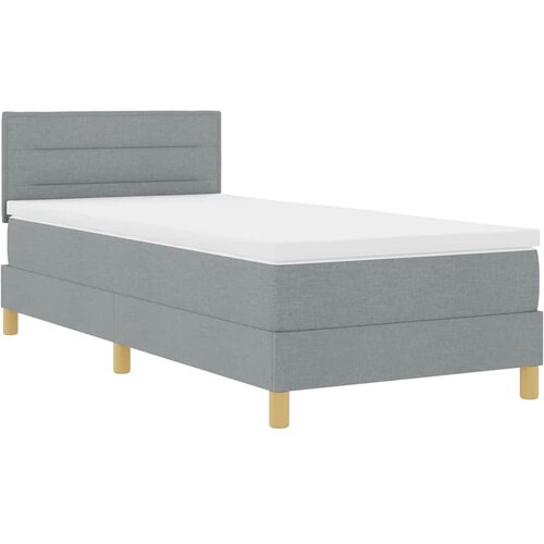  Krevet s opruga kutije Svijetlo siva 80 x 200 cm tkanina Slike