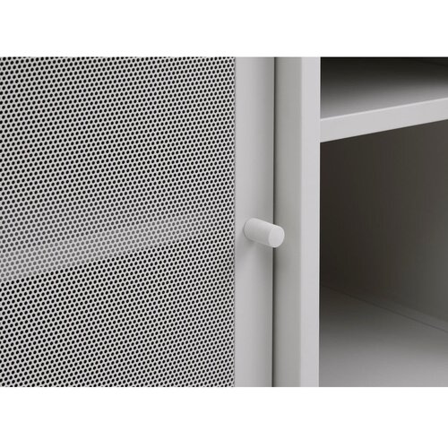 Unique Furniture Bela kovinska TV omarica 160x55 cm Veep &amp;ndash; Slike