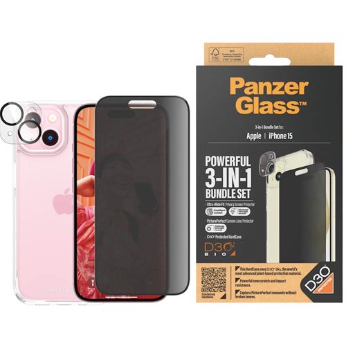  Bundle PanzerGlass iPhone 15 Privacy Cijene