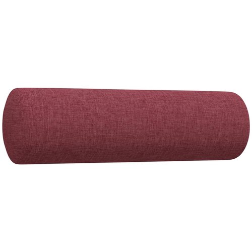  3-dijelni set sofa s tabureom i jastucima boja vina tkanina Slike