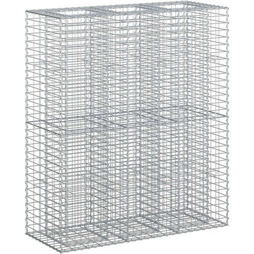  Gabionski uzdignuti krevet 2 pcs Srebrno 130 x 50 x 150 cm Cijene