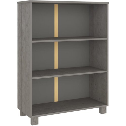 Maison Chic Knjižna omara - Knjižni regal HAMAR svetlo siva 85x35x112 cm trdna borovina, (21724566) Slike