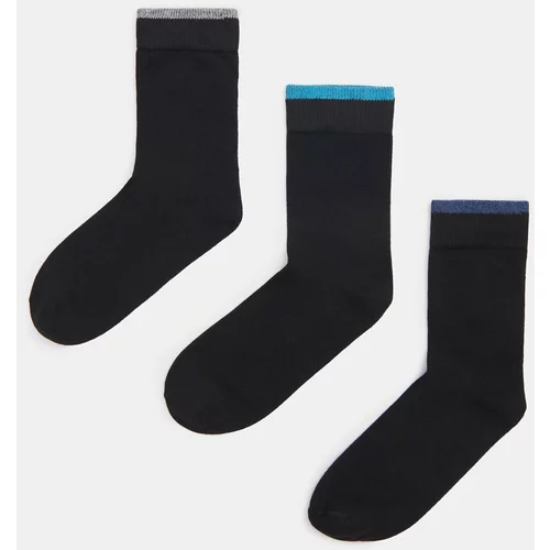 Sinsay - Komplet 3 parov nogavic - Črna