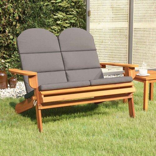  Klupa Adirondack s jastucima 126 cm masivno drvo bagrema Slike