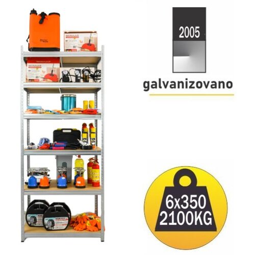 SmartStorage Polica metal medijapan 213x90x60cm 6x350kg Cene
