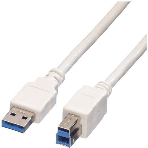 Value USB kabel USB 3.2 gen. 1 (USB 3.0) USB-A vtič\, USB-B vtič 3.00 m bela za&scaron;čiten 11.99.8871, (20416665) Cene