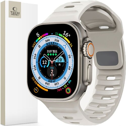 TECH-PROTECT ICONBAND LINE APPLE WATCH 4 / 5 / 6 / 7 / 8 / 9 / SE / ULTRA 1 / 2 (42 / 44 / 45 / 49 MM) STARLIGHT, (22069396) Cene