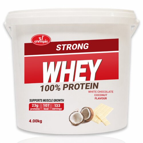 Olympic Strong Whey Protein 100% Bela čokolada i Kokos, 4 kg Cene