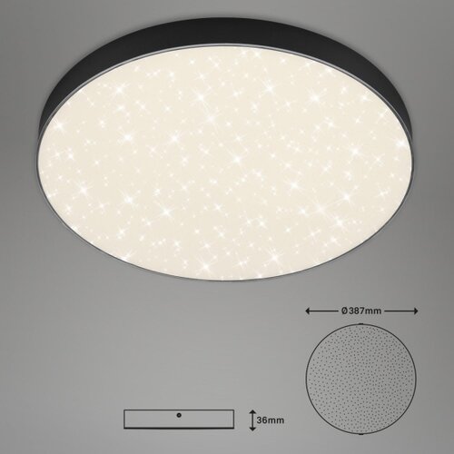 BRILONER 7075-415 - led plafonsko svetlo star sky LED/24,5W/230V prečnik 38 cm crno Slike