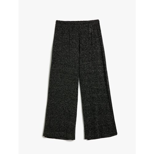 Koton Silvery Wide Leg Trousers with Slit Detail. Slike