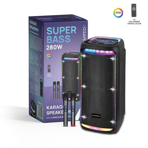 Gigatech bluetooth zvučnik, karaoke s wireless mikrofonom, BSK-540 Cijene
