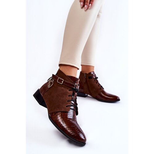 Kesi Maciejka Women's Leather Boots 5743A-02 Brown Cene