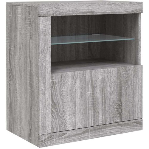  Komoda z LED lučkami siva sonoma 181,5x37x67 cm Slike