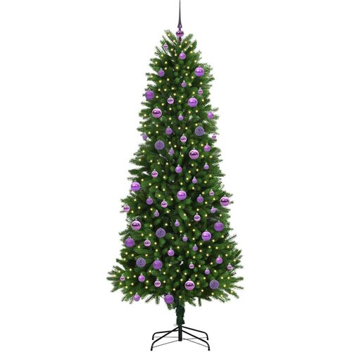 VidaXL Božićno drvce s 300 LED svjetlima s stalakom Zelena 240 cm PE Slike