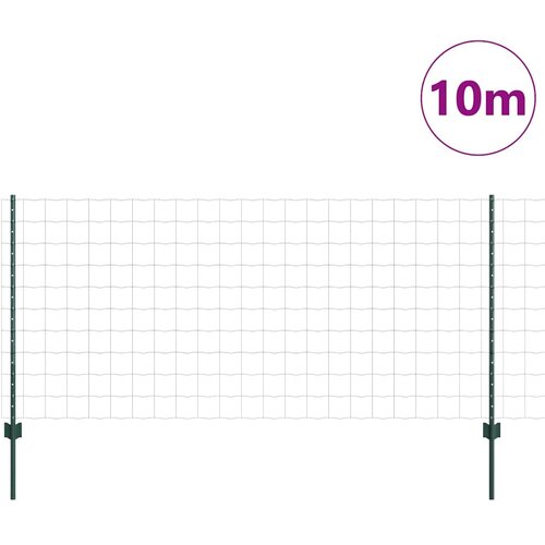 Euro ograda s postom 10 x 1 m Čelik premazan PVC-om Zelena Slike