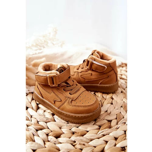 Kesi Children's Insulated High Sneakers Camel Clafi