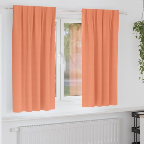 vidaXL Zavjese sa zavjesama 2 pcs Terakota Poliester Cene