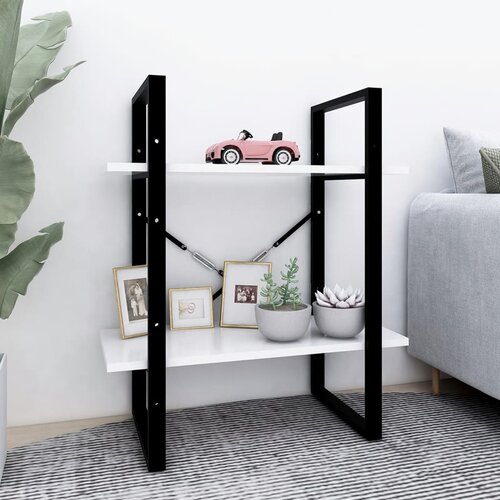 VidaXL Ormarić za knjige s 2 razine bijeli 60 x 30 x 70 cm od iverice Slike