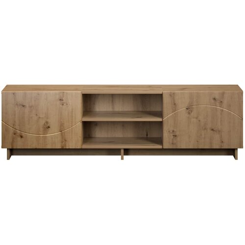  TV stalak 140 x 34.5 x 40 cm Hrast artisan Konstruirano drvo Slike
