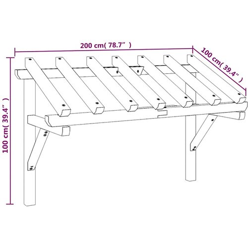  za vrata 200 x 100 x 100 cm od masivne borovine Slike