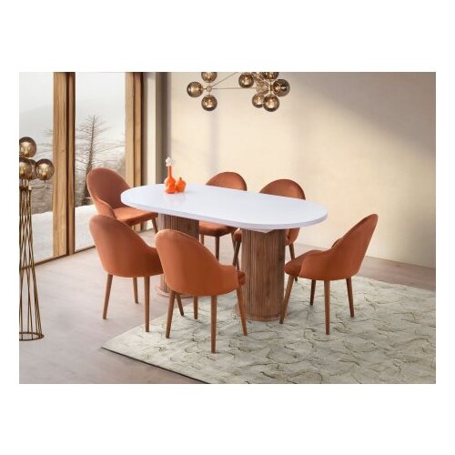 Hanah home Gusto - 2951 White Extendable Dining Table Cene