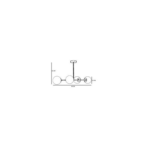 Opviq Luster Favori, 90 cm, 40W, crna Cijene