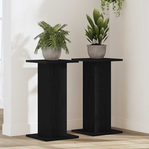  Stalak za biljke 2 pcs Crni hrast 30 x 30 x 60 cm Cene