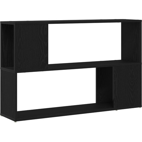 VidaXL Knjiga Regal Črn Oreh 100x24x63 cm Inženirski Les, (22008361) Slike
