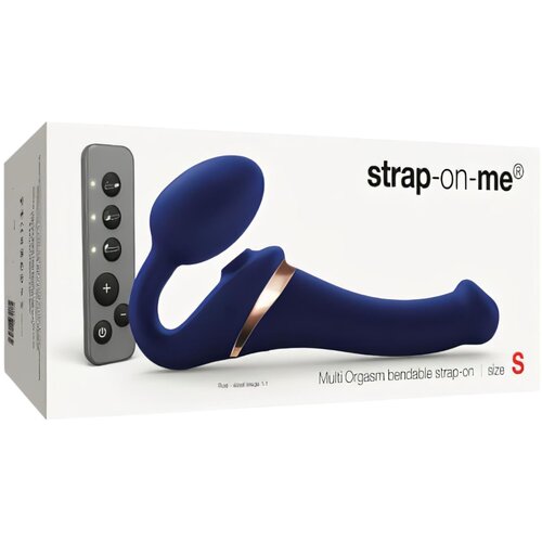 Strap-On-Me S - vibrator sa zračnim valovima koji se pričvr&amp;scaron;ćuje - mali (plavi) Slike