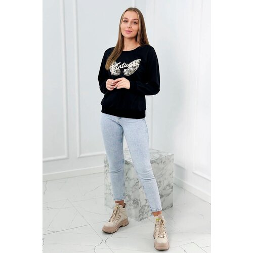 Kesi Black sweatshirt with print Cene