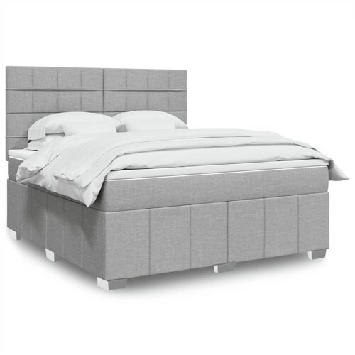 vidaXL Krevet s oprugama i madracem svjetlosivi 180x200 cm od tkanine Cijene