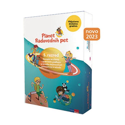 Planet RADOVEDNIH PET 5, KOMPLET &Scaron;TIRIH SAM. DELOVNIH ZVEZKOV Cene