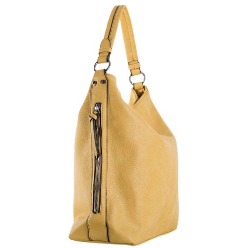 Fashion Hunters Dark yellow roomy shoulder bag with a handle Slike