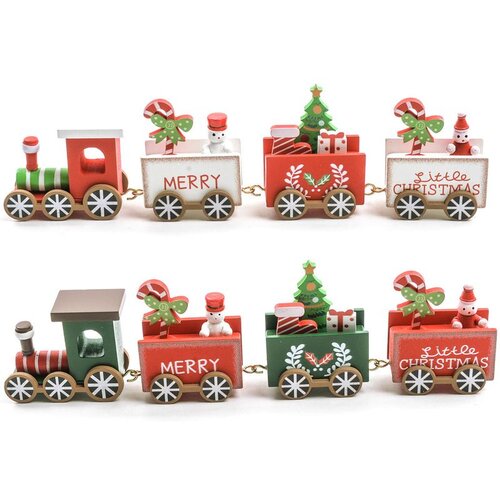 Viter Novogodi&amp;scaron;nji drveni vozić color Slike