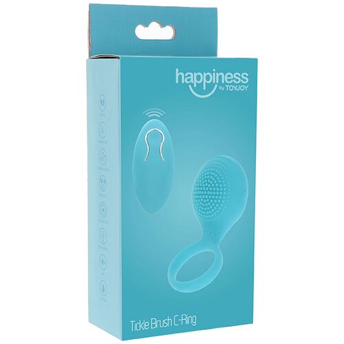 Toy Joy Tickle Brush C-Ring Blue Slike