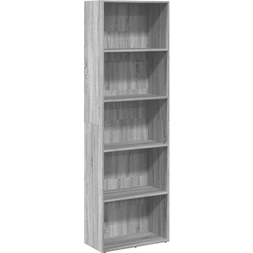 Maison Chic Knjižna omara - Knjižni regal siva sonoma 60x30x189 cm inženirski les, (21725820) Slike