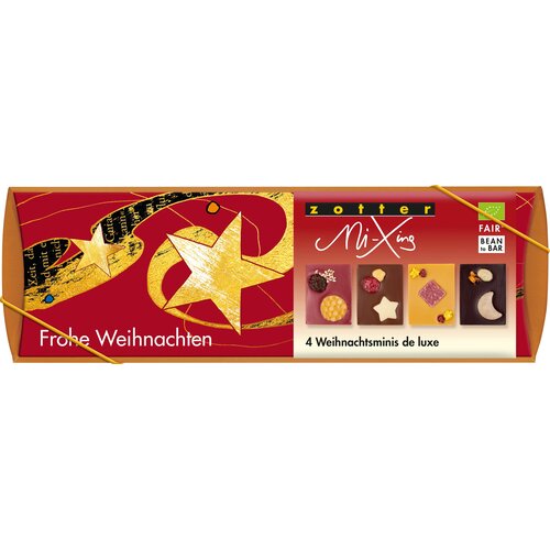 Zotter Schokoladen Bio MiXing - 4 božične mini čokolade de Luxe - 100 g Cene