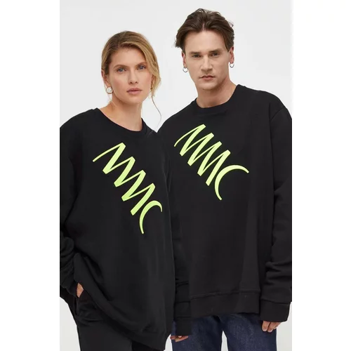 MMC Studio Bombažen pulover črna barva
