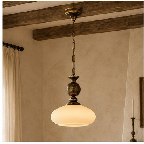 Brilagi Luster na lancu MOLLERO 1xE27/15W/230V prečnik 24 cm bronza/patina Cene