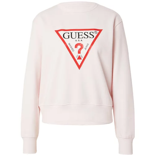 Guess Sweater majica roza / crvena / crna / bijela