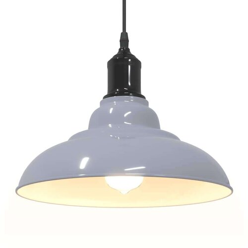 vidaXL Visilica podesiva po visini E27 sjajno siva Ø 31 cm metal Cijene