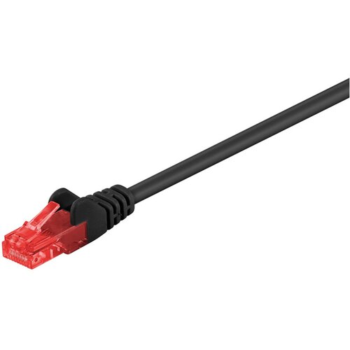 Goobay UTP kabel CAT.6 patch, črna/rdeča, 0.5m Slike