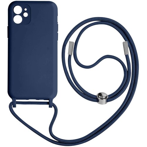AVIZAR Poltoga etui z vrvico za iPhone 11 z mehko notranjostjo, ovratnikom - modra, (20631752) Cene